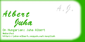 albert juha business card